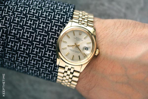 Rolex Date 1500 14k gold (courtesy keepthetime.com) 