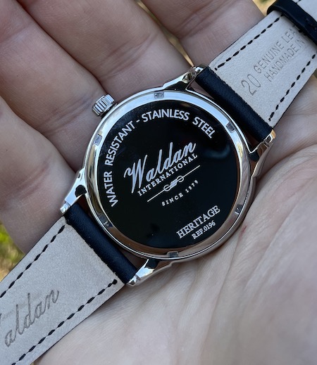 Waldan Watch Heritage Professional caseback