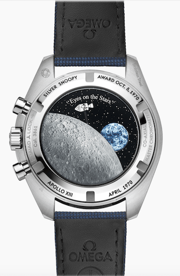 OMEGA Speedmaster Moonwatch Silver Snoopy Award 50th Anniversary creative caseback