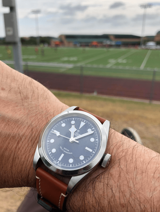The Tudor Black Bay takes to the field