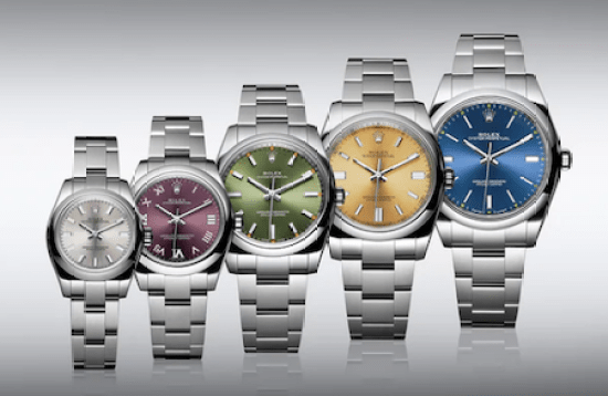 Rolex OP39 sizes (courtesy hodinkee.com)